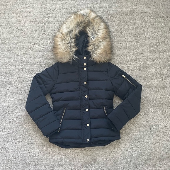 Topshop Jackets & Blazers - TopShop Women’s Puffer Coat Winter Jacket Faux Fur Casual Minimalist Chic Trendy